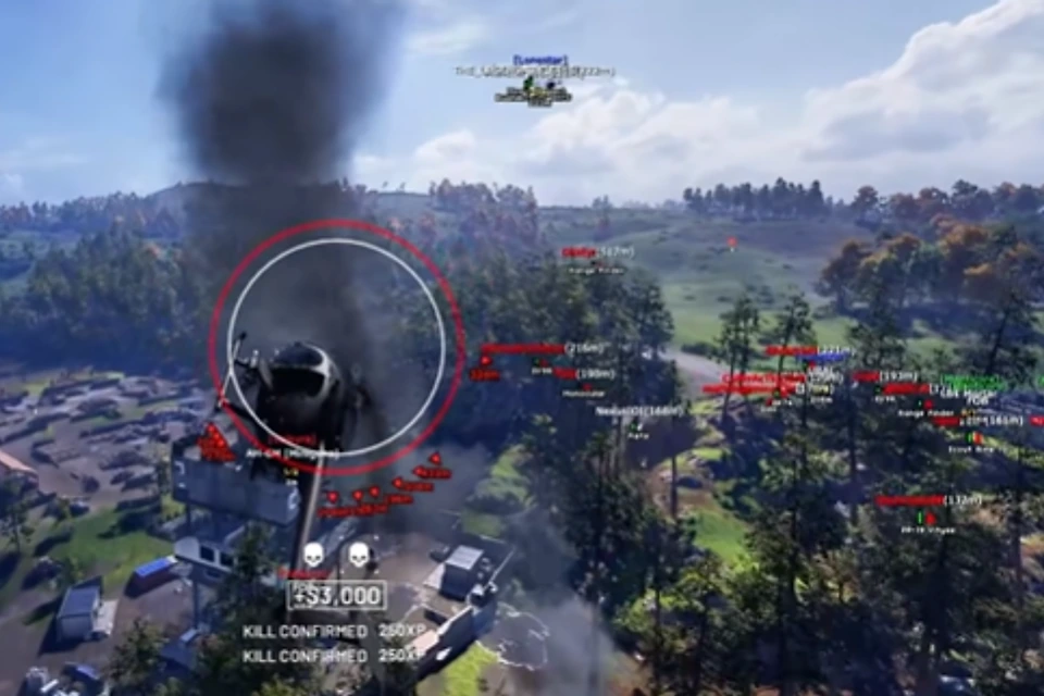 Wardogs aimbot in combat — helicopter / soft-aim gameplay